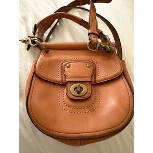 Vintage Coach Legacy Willis Mini Crossbody Bag in British Tan leather.
